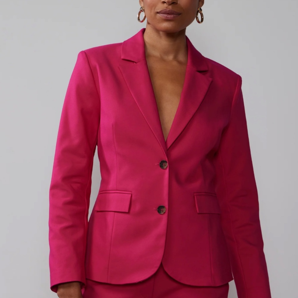 NWT All-Season Stretch Classic Fit Blazer Hot Pink Size M